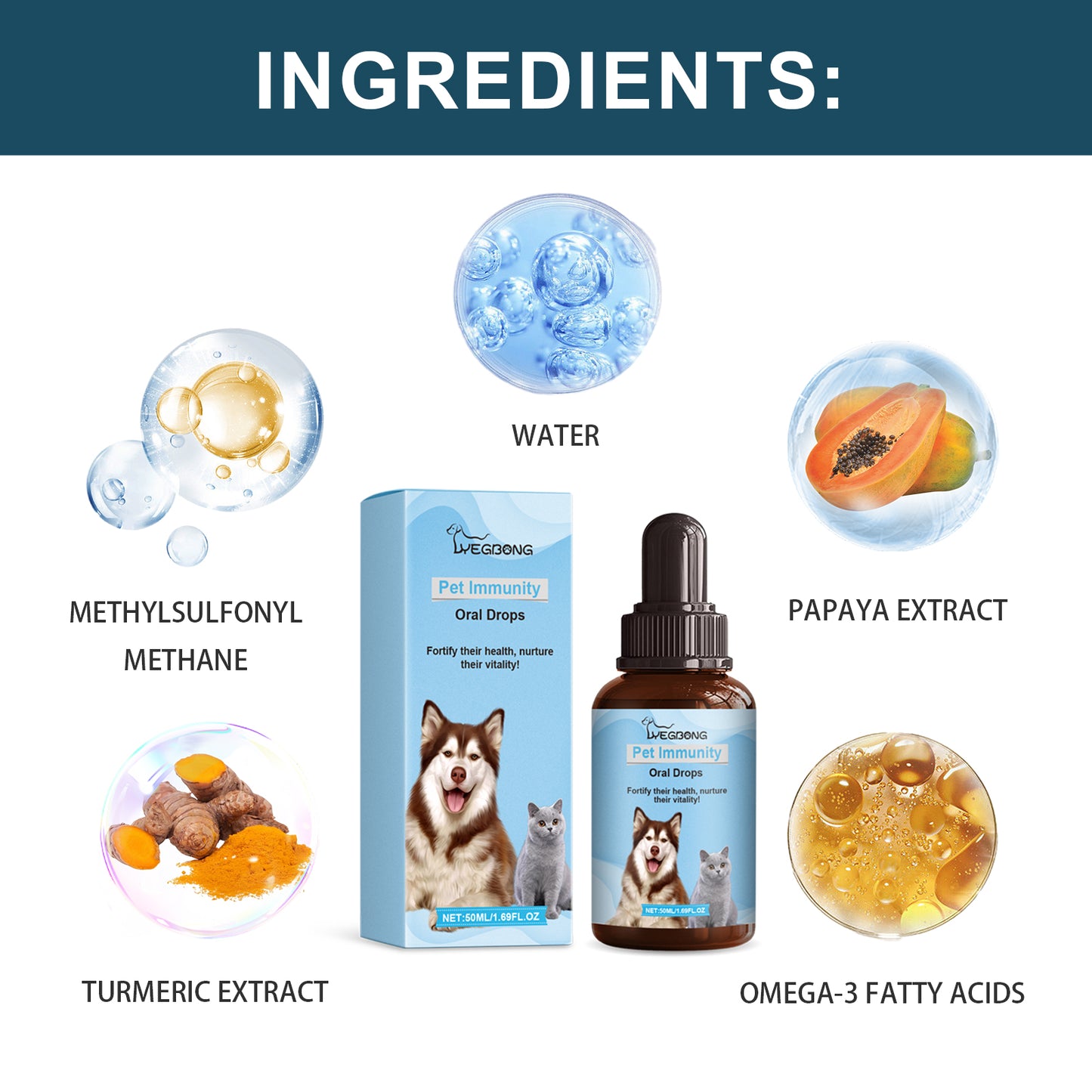 Special Nutritional And Immune Health Drops For Cats And Dogs
