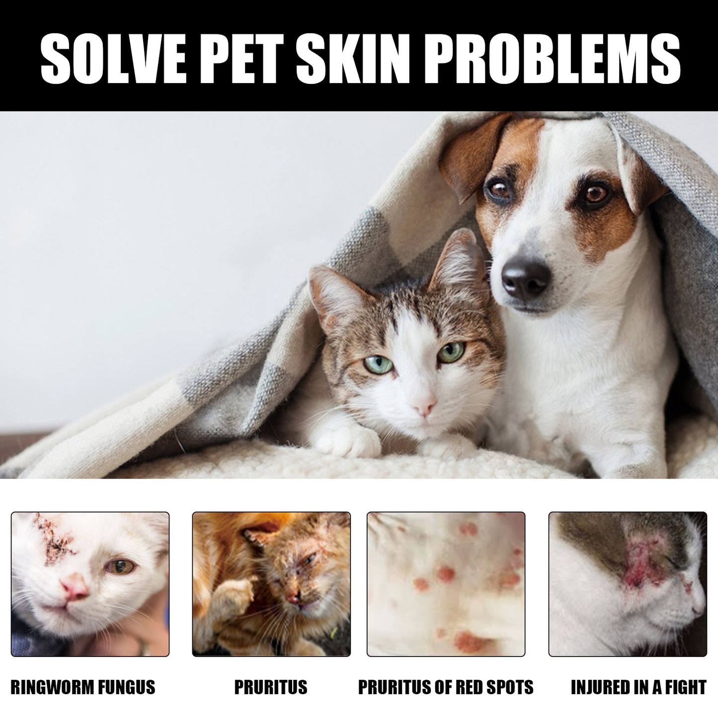 Use Anti-Itch Spray, Pet Cats Anti-Mite Cat Moss Care Skin External