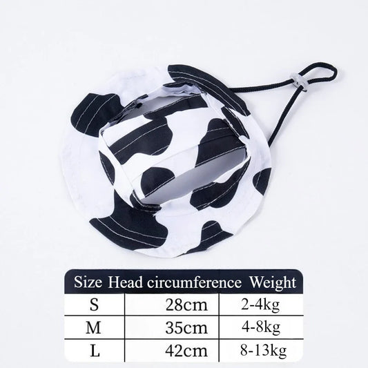 Fashion Dog Hat Adjustable Pet Bucket Hats with Ear Holes Summer Outdoor Round Brim Sun Hat for Samll Dogs Cats Pet Supplies