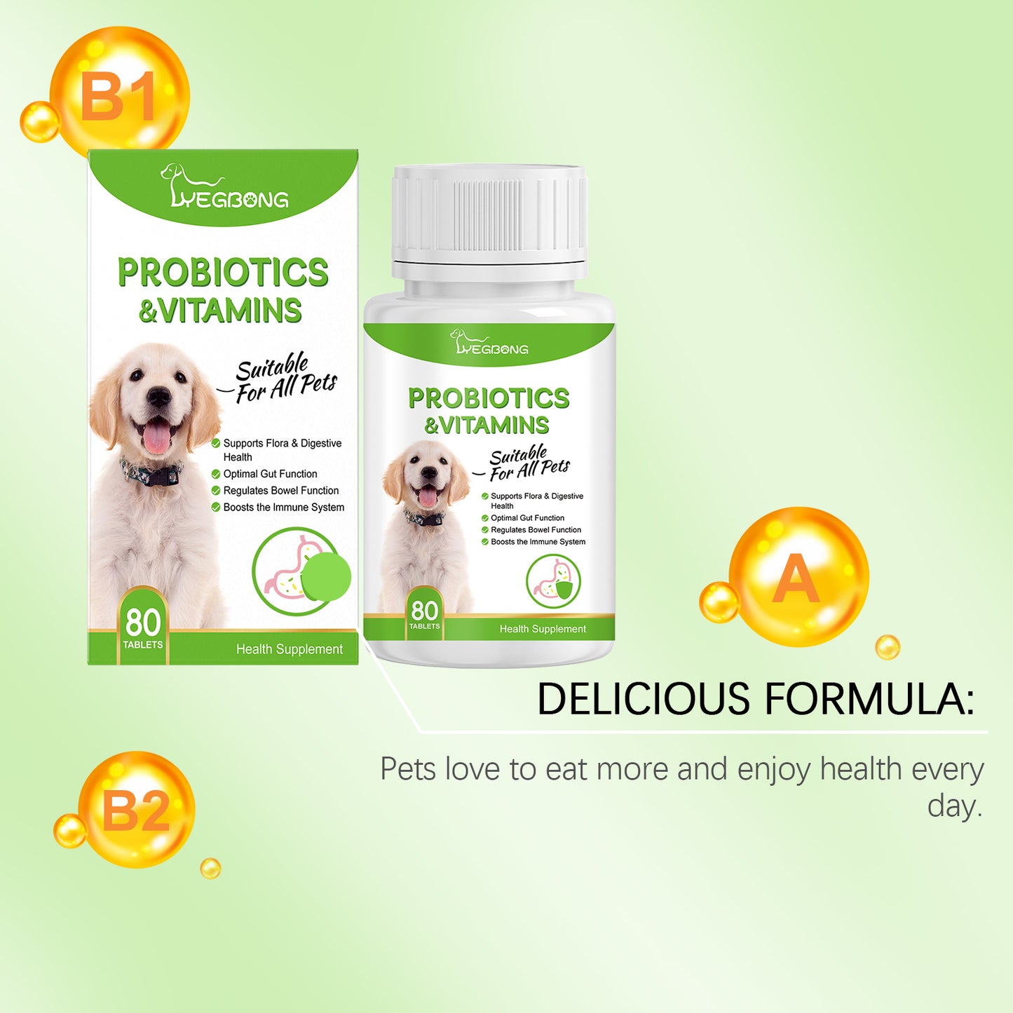 Pet Probiotic Tablets Improve Gut Health And Promote Nutritional Absorption