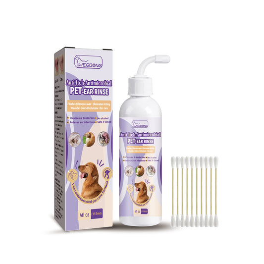 Pet Ear Cleaner, Cats And Dogs Relieves Ear Canal Odors Cleaning Earwax
