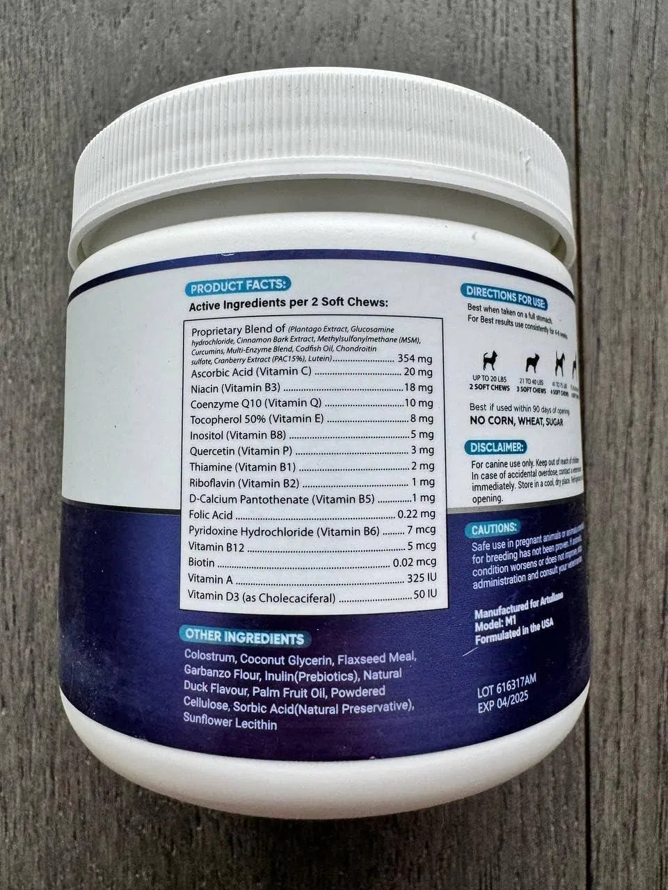 Dog Multivitamin Chewable With Glucosamine 20 In 1 Dog Vitamins And Supplements Senior