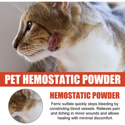 Pet Hemostatic Powder, Skin Wound Cleaning Styptic Powder For Cats And Dogs