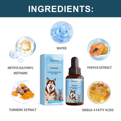 Special Nutritional And Immune Health Drops For Cats And Dogs