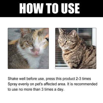 Use Anti-Itch Spray, Pet Cats Anti-Mite Cat Moss Care Skin External