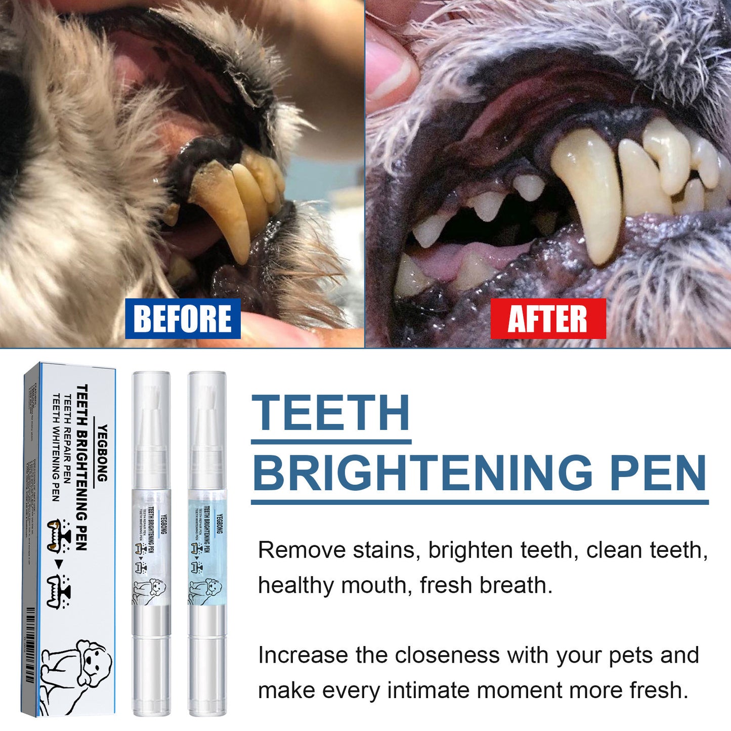 Pet teething pen, dog, cat, tartar, tartar cleaning tool
