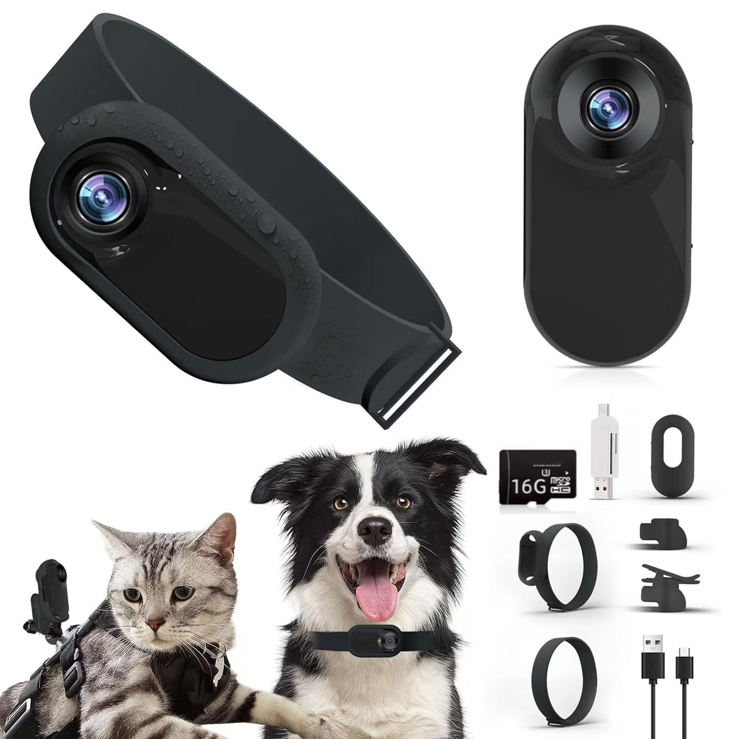 Portable Camera Magnetic Collar Clip Thumb Sports Camera HD Outdoor