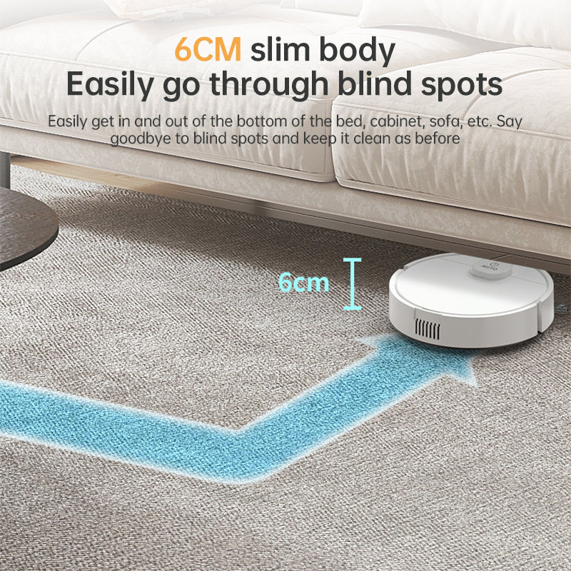 3-in-1 Sweeping Robot: USB Charging, 1000Pa Suction, Auto-Clean for Pet Hair