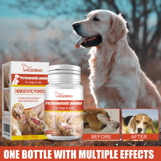 Pet Hemostatic Powder, Skin Wound Cleaning Styptic Powder For Cats And Dogs