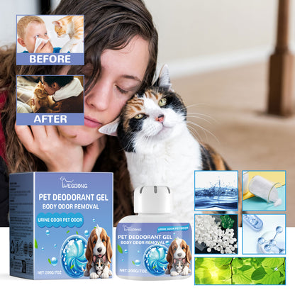 Pet Deodorant Gel, Cat And Dog Body Kennel Cattery Clean Odor Air Fresh Deodorizing Gel