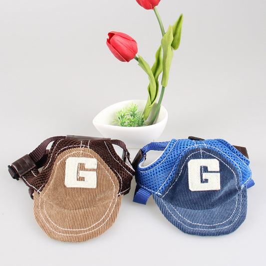 Sun Hat with G-Word Dog Design, Travel Sun Hat for Spring and Autumn